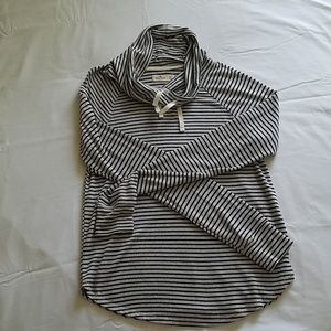 Navy and White Striped Pullover